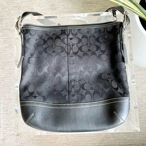 Coach Black Signature purse cross body